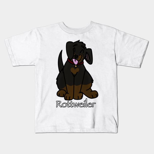 Rottweiler! Kids T-Shirt by ceolsonart